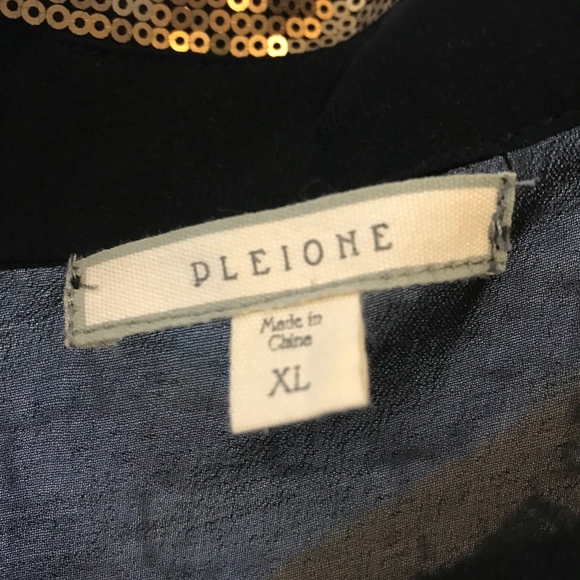 PLEIONE | Gold Collared Sheer Blouse | Extra Large - Picture 6 of 8